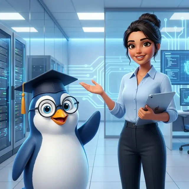 Sofía y Tuxec colaborando para brindar soporte técnico